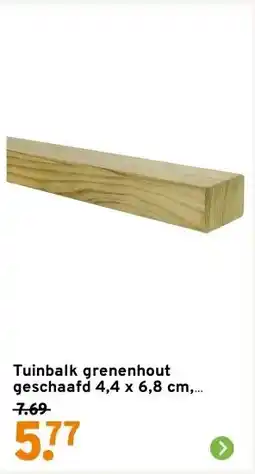 GAMMA Tuinbalk grenenhout geschaafd 4,4 x 6,8 cm, lengte ca. 240 cm aanbieding