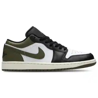 Foot Locker Jordan 1 Low Heren Schoenen - Zwart - Maat: 40.5 - Leer - Foot Locker aanbieding
