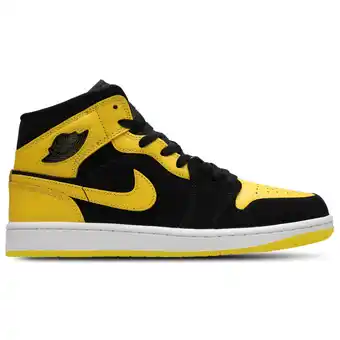 Foot Locker Jordan Aj1 Mid Heren Schoenen - Zwart - Maat: 40 - Leer, Synthetisch - Foot Locker aanbieding