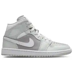 Foot Locker Jordan 1 Mid Dames Schoenen - Grijs - Maat: 36.5 - Polyester - Foot Locker aanbieding
