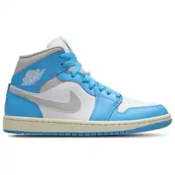 Foot Locker Jordan 1 Mid Dames Schoenen - Grijs - Maat: 36 - Polyester - Foot Locker aanbieding