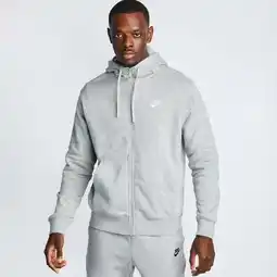 Foot Locker Nike Club Full Zip Heren Hoodies - Grijs - Maat: XL - Foot Locker aanbieding