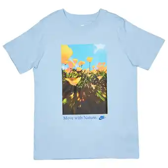 Foot Locker Nike Poppy Unisex T-shirts - Blauw - Maat: 137 - 147 CM - Katoen Jersey - Foot Locker aanbieding