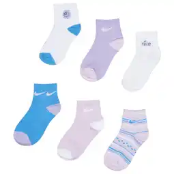 Foot Locker Nike Kids Ankle 6 Pack Unisex Sokken - Roze - Maat: 23.5 - 27 - Katoen - Foot Locker aanbieding