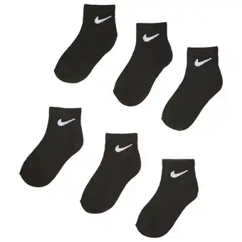 Foot Locker Nike Kids Unisex Sokken - Zwart - Maat: 23.5 - 27 - Poly Jersey - Foot Locker aanbieding
