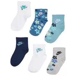Foot Locker Nike Kids Ankle 6 Pack Unisex Sokken - Grijs - Maat: 23.5 - 27 - Katoen - Foot Locker aanbieding