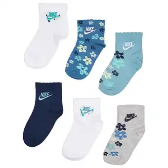 Foot Locker Nike Kids Ankle 6 Pack Unisex Sokken - Grijs - Maat: 23.5 - 27 - Katoen - Foot Locker aanbieding