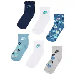 Foot Locker Nike Kids Ankle 6 Pack Unisex Sokken - Grijs - Maat: 27 - 35 - Katoen - Foot Locker aanbieding