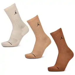 Foot Locker Jordan Crew 3 Pack Unisex Sokken - Bruin - Maat: 35 - 38 - Foot Locker aanbieding