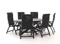Kees Smit Bellagio Fermo/Fidenza ovaal 220cm dining tuinset 7-delig verstelbaar aanbieding