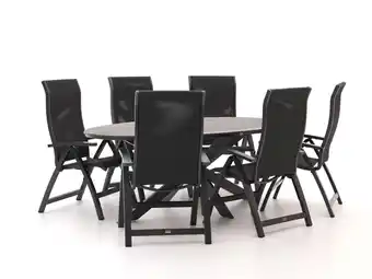 Kees Smit Bellagio Fermo/Fidenza ovaal 220cm dining tuinset 7-delig verstelbaar aanbieding