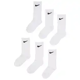 Foot Locker Nike Kids Crew 6 Pack Unisex Sokken - Wit - Maat: 23.5 - 27 - Katoen - Foot Locker aanbieding