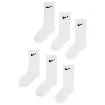 Foot Locker Nike Kids Crew 6 Pack Unisex Sokken - Wit - Maat: 23.5 - 27 - Katoen - Foot Locker aanbieding