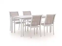 Kees Smit Bellagio Anzio/Veneto 160cm dining tuinset 5-delig stapelbaar aanbieding