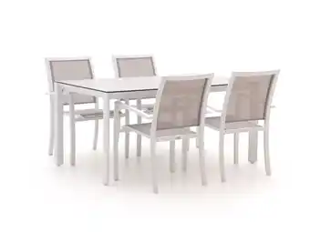 Kees Smit Bellagio Anzio/Veneto 160cm dining tuinset 5-delig stapelbaar aanbieding