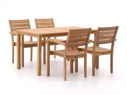 Kees Smit Sunyard Liverpool 145cm dining tuinset 5-delig stapelbaar aanbieding