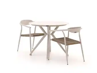 Kees Smit Manifesto Cavone/Sora ø 90cm dining tuinset 3-delig stapelbaar aanbieding