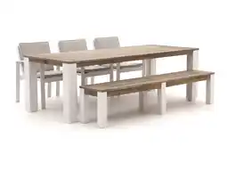 Kees Smit Bellagio Vezzano/ROUGH-X 240cm dining tuinset met bank 5-delig aanbieding