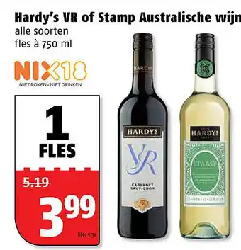 Poiesz Hardy's VR of Stamp Australische wijn aanbieding