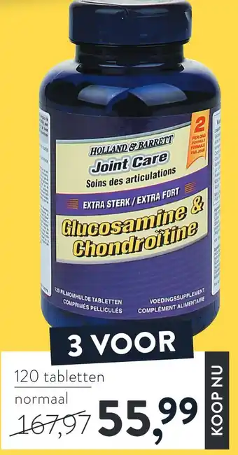 Holland & Barrett Glucosamine & Chondroitine aanbieding