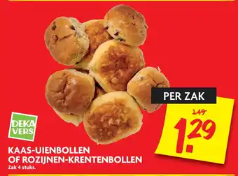 Dekamarkt Kaas-Uienbollen Of Rozijnen-Krentenbollen aanbieding