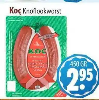 Sahan Supermarkten Koç Knoflookworst 450g aanbieding