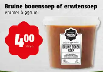 Poiesz Noordertrots Bruine bonensoep of erwtensoep 950ml aanbieding