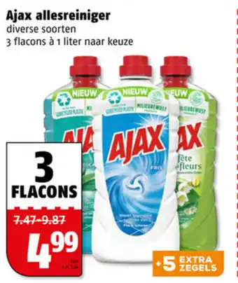 Poiesz Ajax allesreiniger 3*1L aanbieding