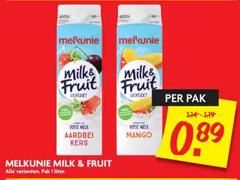 Dekamarkt Melkunie Milk & Fruit aanbieding