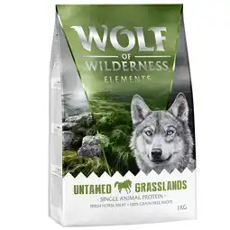 Zooplus 1 kg Wolf of Wilderness droogvoer voor een probeerprijs! - Untamed Grasslands - Paard (Monoprotein) aanbieding