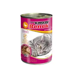 Zooplus 20x415g Super Benek Graanvrije Chunks in Saus Eend Kattenvoer nat aanbieding