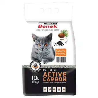 Zooplus 2x 10l Super Benek Active Carbon Kattenbakvulling aanbieding