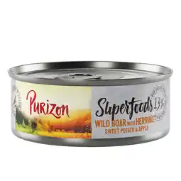 Zooplus Purizon kat natvoer 24 x 60 / 75g / 85g - Wild zwijn met haring, zoete aardappel en appel aanbieding