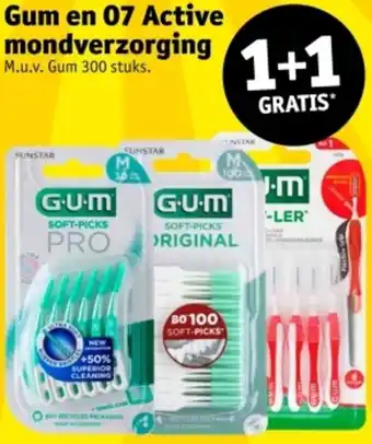 Kruidvat Gum en 07 active mondverzorging aanbieding