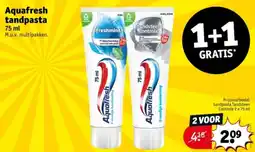Kruidvat Aquafresh tandpasta aanbieding