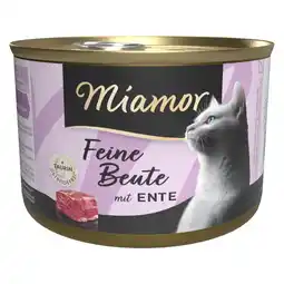 Zooplus Miamor Fijne Prooi Kattenvoer 12 x 185 g - Eend aanbieding