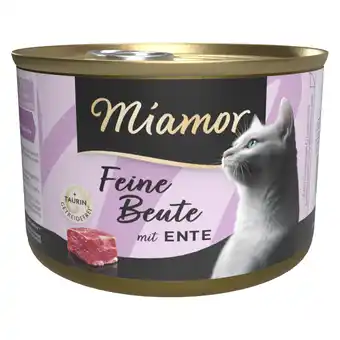 Zooplus Miamor Fijne Prooi Kattenvoer 12 x 185 g - Eend aanbieding