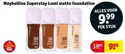 Kruidvat Maybelline Superstay Lumi matte foundation aanbieding