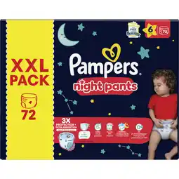 Albert Heijn Pampers Baby-dry night pants XXL-pack maat 6 aanbieding