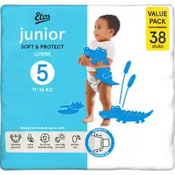 Albert Heijn Etos Junior soft & protect luiers maat 5 aanbieding