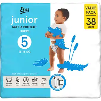 Albert Heijn Etos Junior soft & protect luiers maat 5 aanbieding
