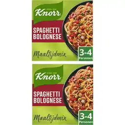 Albert Heijn Knorr Maaltijdmix spaghetti bolognese 2-pack aanbieding