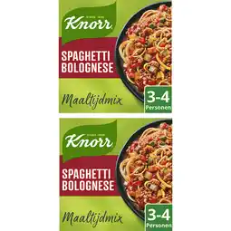 Albert Heijn Knorr Maaltijdmix spaghetti bolognese 2-pack aanbieding