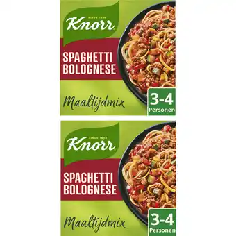 Albert Heijn Knorr Maaltijdmix spaghetti bolognese 2-pack aanbieding