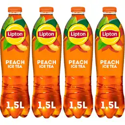 Albert Heijn Lipton Ice tea peach 4-pack aanbieding