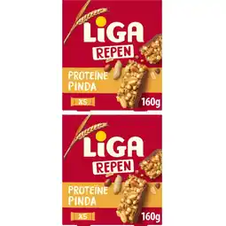 Albert Heijn Liga Proteine reep Pinda 2-pack aanbieding