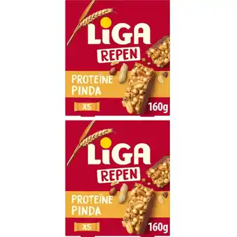Albert Heijn Liga Proteine reep Pinda 2-pack aanbieding