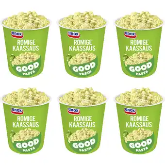 Albert Heijn Unox Good pasta romige kaassaus 6-pack aanbieding