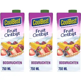 Albert Heijn CoolBest Fruitontbijt Bosvruchten 3-pack aanbieding