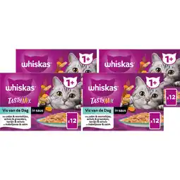 Jumbo Whiskas 1+ Kattenvoer - Tasty Mix - Vis in saus - maaltijdzakjes aanbieding